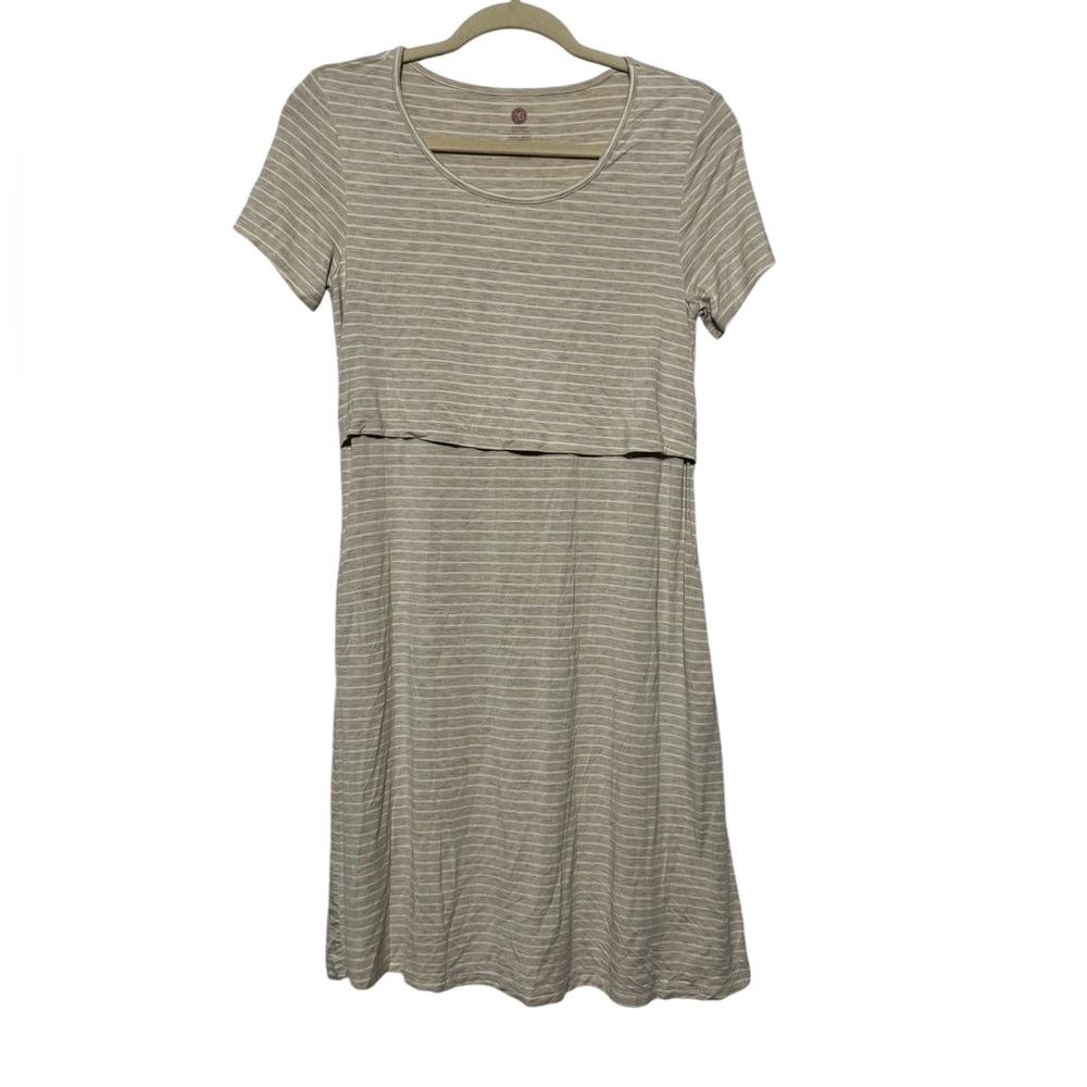 Kindred Bravely Striped Tan Dress